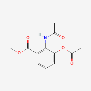 Structure - 2-Acetamido-3-acetoxybenzoic Acid Methyl Ester