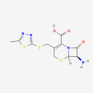 Structure - 7-Amino-3-[(5-methyl-1,3,4-thiadiazol-2-ylthio)methyl]-3-cephem-4-carboxylic Acid