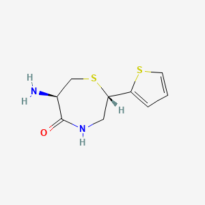 Structure - (2S,6R)-6-Amino-5-oxo-2-(2-thienyl)perhydro-1,4-thiazepine
