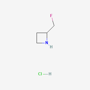 Estructura - 2-(Fluoromethyl)azetidine hydrochloride, 95%