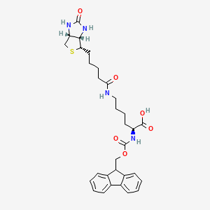 Rakenne - Fmoc-Lys(Biotin)-OH, 96% HPLC(contains <7%DMF)
