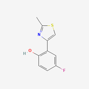 Structure - 4-Fluoro-2-(2-methylthiazol-4-yl)phenol, 97%
