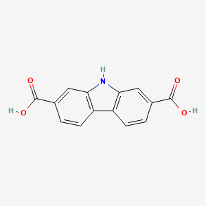 Struktura - 9H-Carbazole-2,7-dicarboxylic acid, 95% (HPLC)(contains <10%DMF)